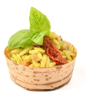 Eco Friendly Tasting Disposable Dessert Cups Bamboo Leaf 2.75inch
