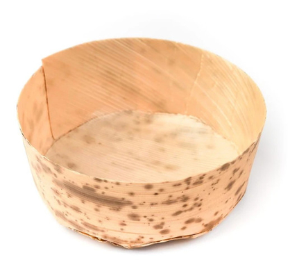Eco Friendly Tasting Disposable Dessert Cups Bamboo Leaf 2.75inch