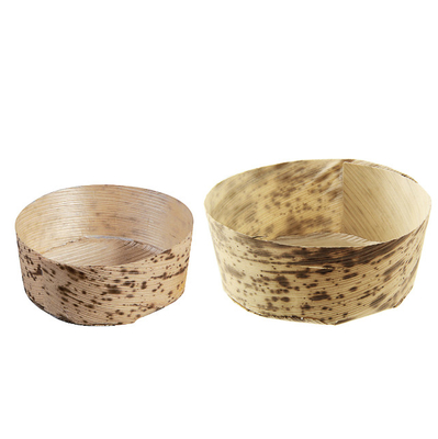 Eco Friendly Tasting Disposable Dessert Cups Bamboo Leaf 2.75inch
