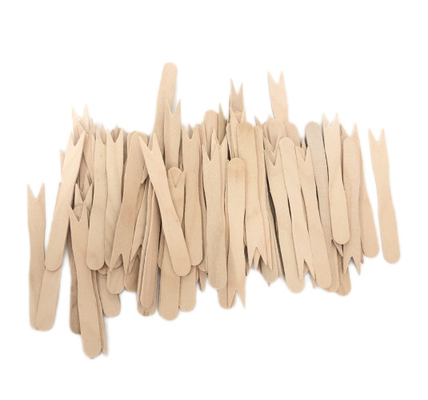85mm Birchwood Compostable Disposable Wooden Utensils Chip Forks Bulk For Fruit Snack
