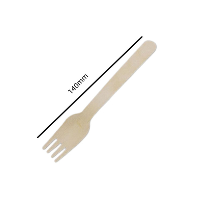 Biodegradable Wooden Forks Bulk 140mm Woodable Disposable Wooden Utensils
