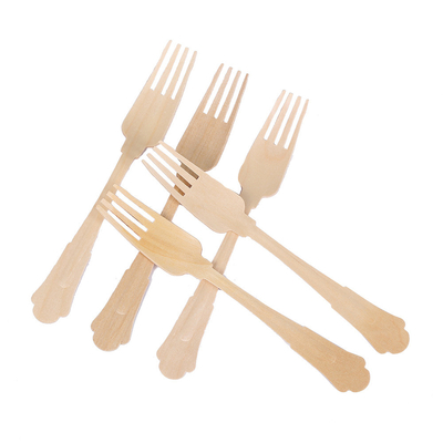 1000pcs Birchwood Disposable Wooden Utensils Victorian Style Fork  200mm