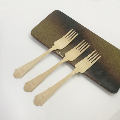 1000pcs Birchwood Disposable Wooden Utensils Victorian Style Fork  200mm