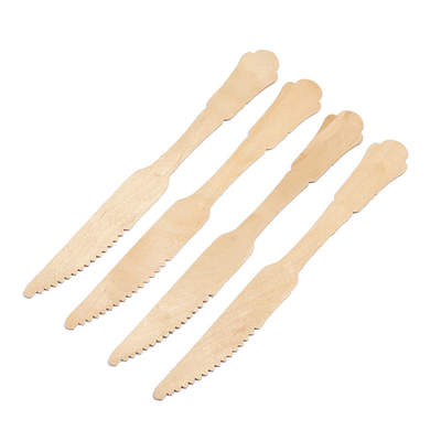 200mm Disposable Wooden Vintage Style Utensils Biodegradable Knife Bulk