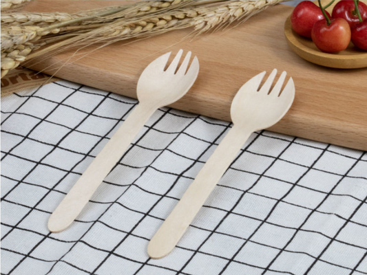 Recyclable Wooden Disposable Cutlery Set Eco Friendly Utensils 160mm