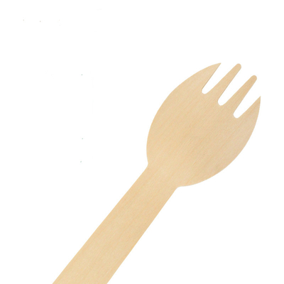 FSC 100% Birch Wooden Disposable Wooden Utensils Spork 140mm