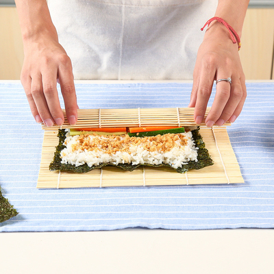 White Bamboo Sushi Roll Mat for Rice sushi making 24x24cm