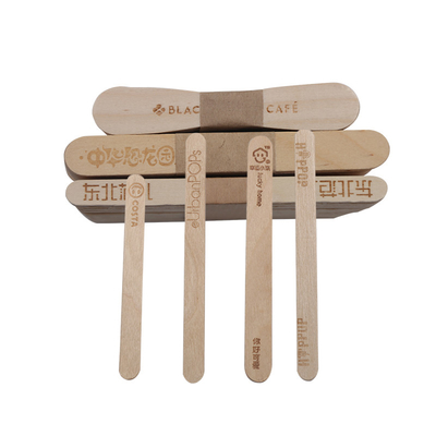 FDA Jumbo Craft Wooden Ice Cream Stick Custom Popsicle Sticks