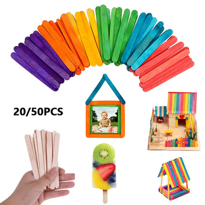 FDA Jumbo Craft Wooden Ice Cream Stick Custom Popsicle Sticks