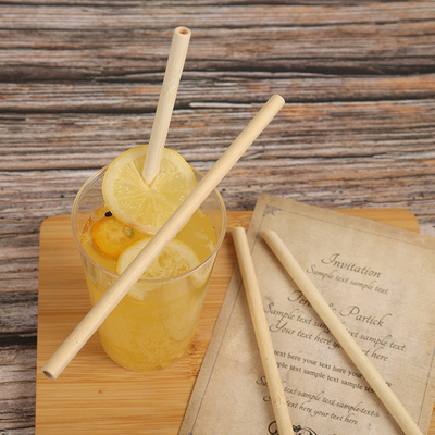 7mm Eco Friendly bulk Bamboo Drinking Straws 100Pack Custom