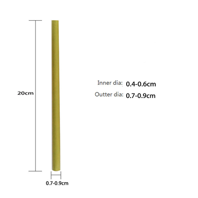 20cm Green Bamboo Fiber Straws Compostable Straws Bulk For Milk Cold Drinks