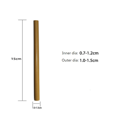 100% Biodegradable Reusable Bamboo Drinking Straws For Smoothie 15cm
