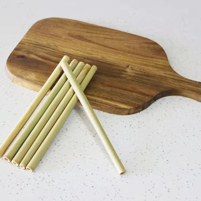100% Biodegradable Reusable Bamboo Drinking Straws For Smoothie 15cm