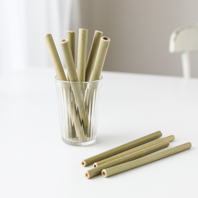 20cm Biodegradable Cocktail Straws Bamboo Straws Bulk 250 Pack