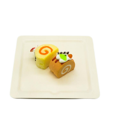 100% Natural Recyclable Disposable Wooden Plates 4.5 Inch For Buffet Inflight