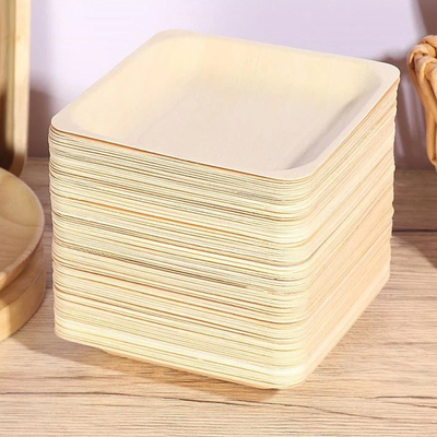5.5inch Organic Disposable Bamboo Camping Plates For Catering Supplies