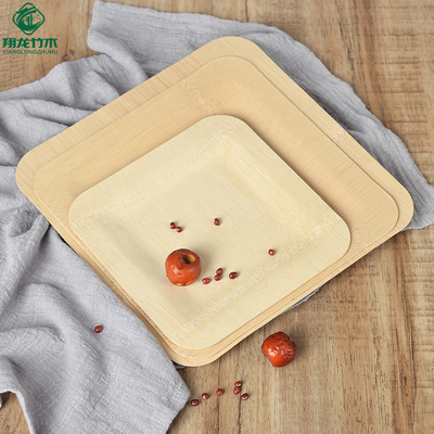 7inch Disposable Wooden Plates Compostable Plates Bulk For Parties Weddings Camping
