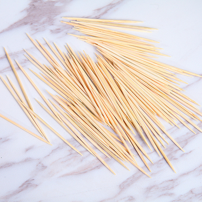 Round Bamboo Wooden Bulk Toothpicks For Dental 100% Natural 1000 Count