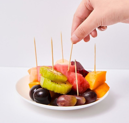 Round Bamboo Wooden Bulk Toothpicks For Dental 100% Natural 1000 Count