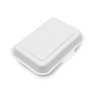 Takeaway Bagasse Lunch Box Sugarcane Disposable Containers 600ml