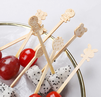 Bamboo Animal Topic Rabbit Decorative Picks For Bar Buffet