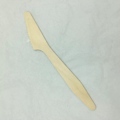 185 mm economic friendly biodegradable simple style wooden knife wrapped individually used for restaurant bar