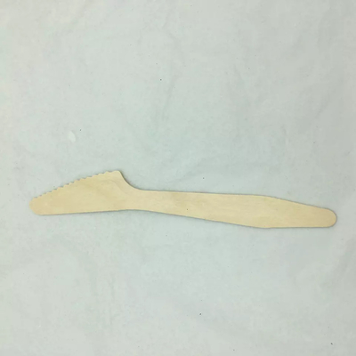 185 mm economic friendly biodegradable simple style wooden knife wrapped individually used for restaurant bar