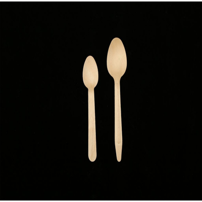 185mm disposable 100% natural material reinforced wooden coffee catering spoon wrapped individually for home and kitchen