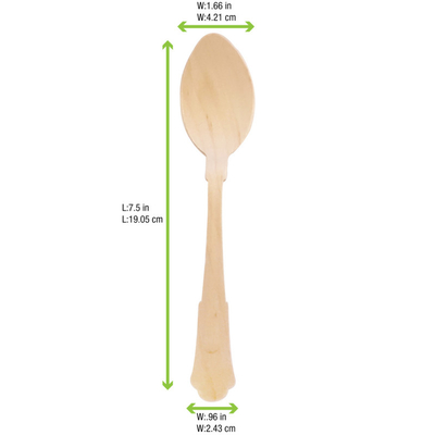 Wooden Disposable Knife Fork And Spoon Set Degradable 20cm