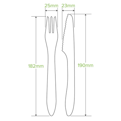190Mm Disposable Biodegradable Wooden Knife Fork Napkin Cutlery Set Kraft Paper Wrapped For Hotel