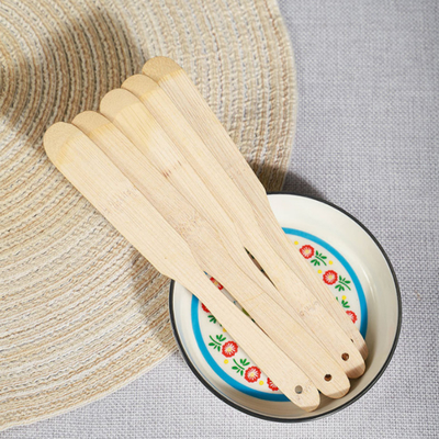 18Cm Disposable Biodegradable Bamboo Stuffing Spoon For Dumpling Wonton Stirring