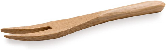Disposable European Style Low Carbon Bamboo Fork For Cakes Dessert Fruits in Bars