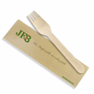 Individual Package Wooden Forks Spoon Knife And Napkin Disposable Wooden Cutlery Set