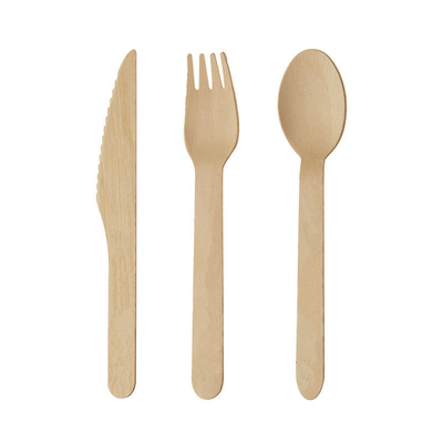 Individual Package Wooden Forks Spoon Knife And Napkin Disposable Wooden Cutlery Set