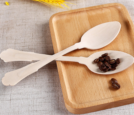 Wooden Disposable Knife Fork And Spoon Set Degradable 20cm