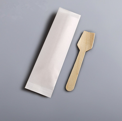 Individually Degradable Disposable Wooden Spoon Knife Fork Ice Cream Spoon