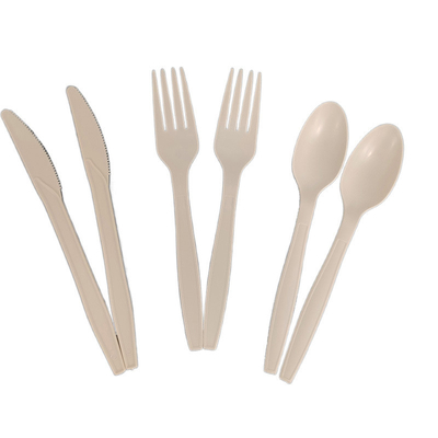 Disposable Primary Color Cornstarch Spoon Light Convenient To Carry The Knife And Fork By The Party Camping