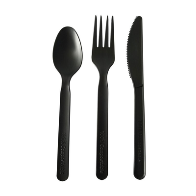 Disposable Primary Color Cornstarch Spoon Light Convenient To Carry The Knife And Fork By The Party Camping