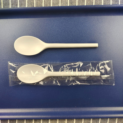 Disposable Primary Color Cornstarch Spoon Light Convenient To Carry The Knife And Fork By The Party Camping