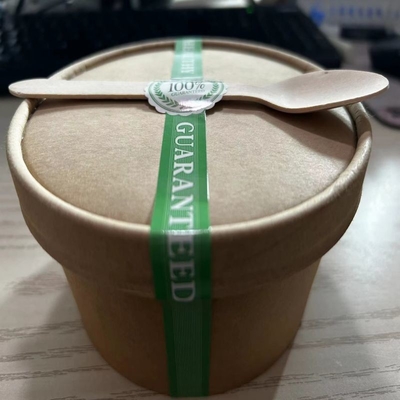 Disposable Takeaway Kraft Paper Box With Spoon Fork Customized Set Food Container In Restaurants For Food Fruit