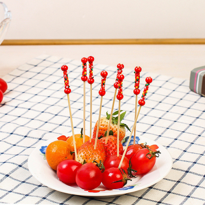 12cm Natural Bamboo Food Picks Skewers Toothpicks For Party Bar