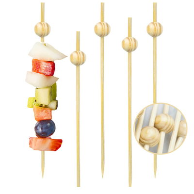 Eco Friendly Cocktail Disposable Bamboo Food Picks Toothpicks 6 Inch For Food
