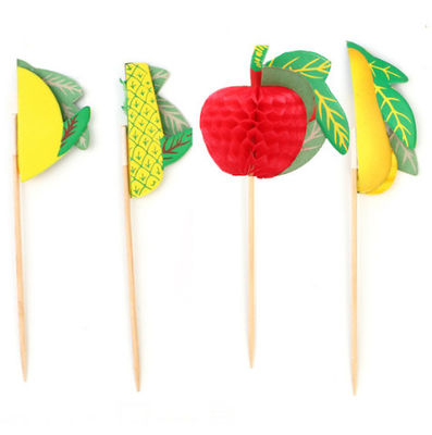 FSC 10cm Disposable Fruit Decorative Bamboo Food Picks Skewers For Cocktail Party