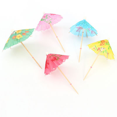 FSC 10cm Disposable Fruit Decorative Bamboo Food Picks Skewers For Cocktail Party