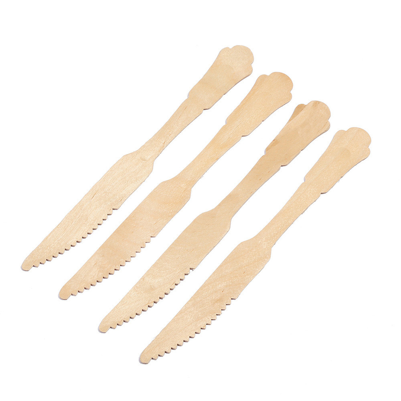 200mm Disposable Wooden Vintage Style Utensils Biodegradable Knife Bulk
