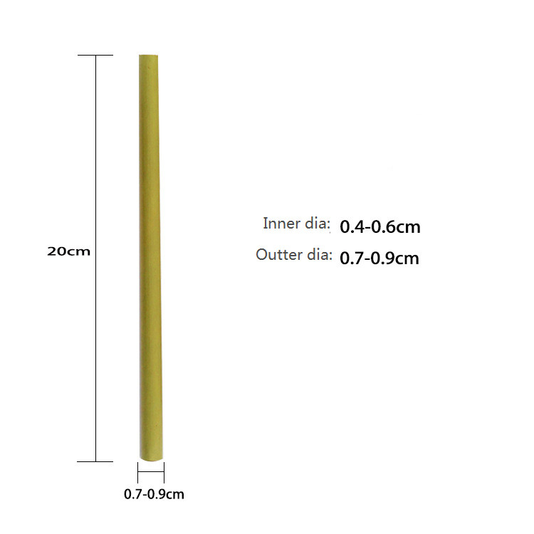 20cm Green Bamboo Fiber Straws Compostable Straws Bulk For Milk Cold Drinks