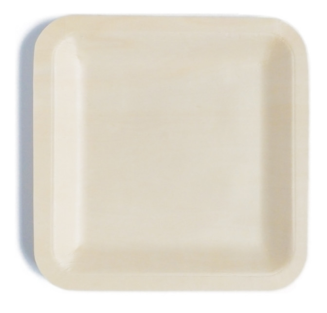 7inch Disposable Wooden Plates Compostable Plates Bulk For Parties Weddings Camping