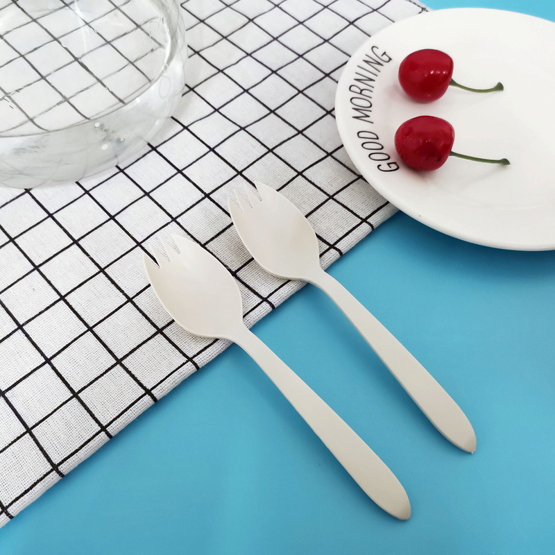 Disposable Cornstarch Knife Fork Spoon Primary Color Sustainable Food Packaging Environmentally Friendly