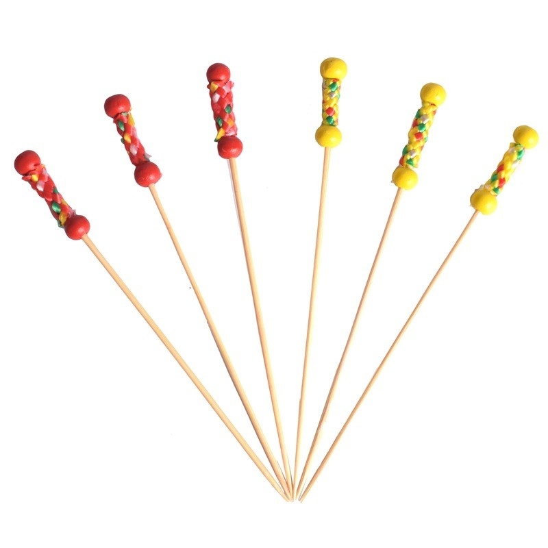 12cm Natural Bamboo Food Picks Skewers Toothpicks For Party Bar
