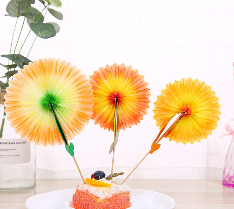 4Inch Disposable Flower Decorative Bamboo Food Picks Skewers